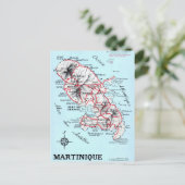 Vintag-Martinique-Postkarte Postkarte (Stehend Vorderseite)