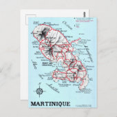 Vintag-Martinique-Postkarte Postkarte (Vorne/Hinten)