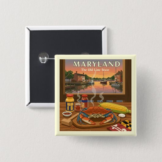 Vintag Maryland Button (Vorne & Hinten)