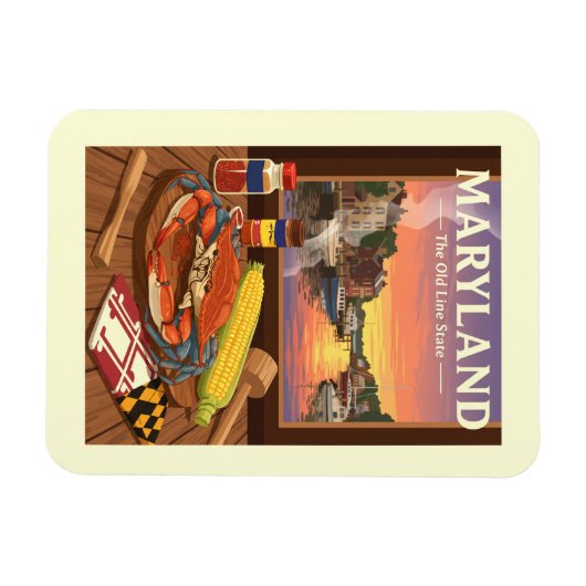 Vintag Maryland Magnet (Horizontal)