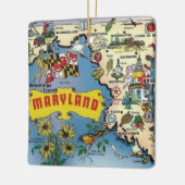 Vintag Maryland Map Keramikornament (Links)