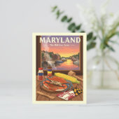 Vintag Maryland Postkarte (Stehend Vorderseite)