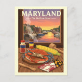 Vintag Maryland Postkarte (Vorderseite)