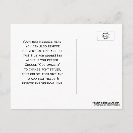 Vintag Masked Raccoon Ankündigungspostkarte (Rückseite)