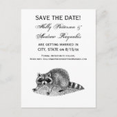 Vintag Masked Raccoon Ankündigungspostkarte (Vorderseite)