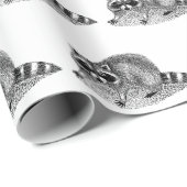 Vintag Masked Raccoon Geschenkpapier (Rolleneckpunkt)