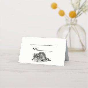 Vintag Masked Raccoon Platzkarte