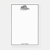 Vintag Masked Raccoon Post-it Klebezettel (Vorderseite)