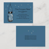 Vintag Mason Jar & Fireflies Visitenkarte (Vorne/Hinten)