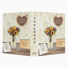 Vintag Mason Jar mit Herz und Milchkochbuch 3,8 Cm Ordner