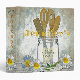 Vintag Mason Jar mit Herz und Milchkochbuch 3,8 Cm Ordner