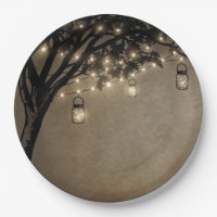 Vintag Mason Jar Oak Tree Wedding Tellers