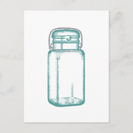 Vintag Mason Jar Postkarte (Vorderseite)