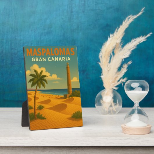 Vintag Maspalomas Gran Canaria Fotoplatte (Seite)