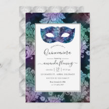 Vintag Masquerade Damask Quinceañera