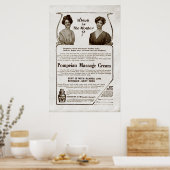 Vintag Massage Cream Ad von 1907 Poster (Küche)