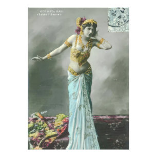 Vintag Mata Hari Postcard Fotodruck