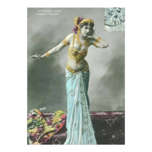Vintag Mata Hari Postcard Fotodruck (Vorne)