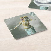 Vintag Mata Hari Postcard Rechteckiger Pappuntersetzer (angewinkelt)