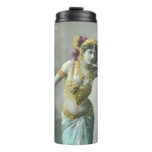 Vintag Mata Hari Postcard Thermosbecher (Vorderseite)