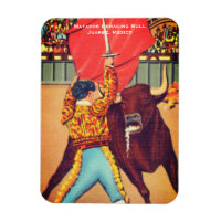 Vintag Matador mit Kap und Bull, Juarez, Mexiko