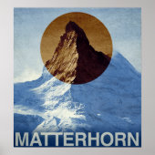Vintag Matterhorn Schweiz Reisen Poster (Vorne)