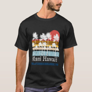Vintag Maui Hawaii Tropical Palm Trees Graphic Co T-Shirt