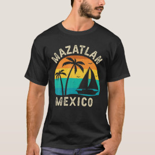 Vintag Mazatlan Mexico Sunset - Matching Family V T-Shirt