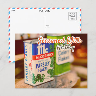 Vintag McCormick Spice Tins Postkarte