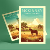 Vintag McKinney Texas Postkarte