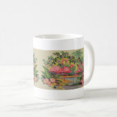 Vintag MCM Flamingos Kaffeetasse (VorderseiteRechts)