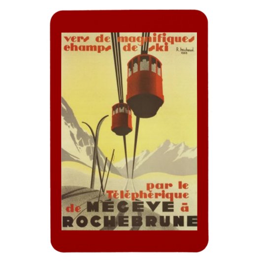 Vintag Mégève, Rhône-Alpes, Frankreich - Magnet (Vertikal)
