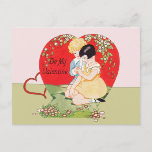 Vintag mein Valentine Feiertagspostkarte