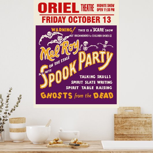 Vintag Mel Roy Spook Show Poster (Küche)
