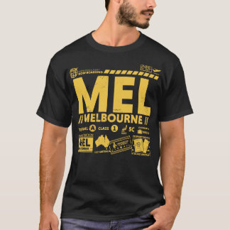 Vintag Melbourne MEL Airport Code Reisetag Retter T-Shirt