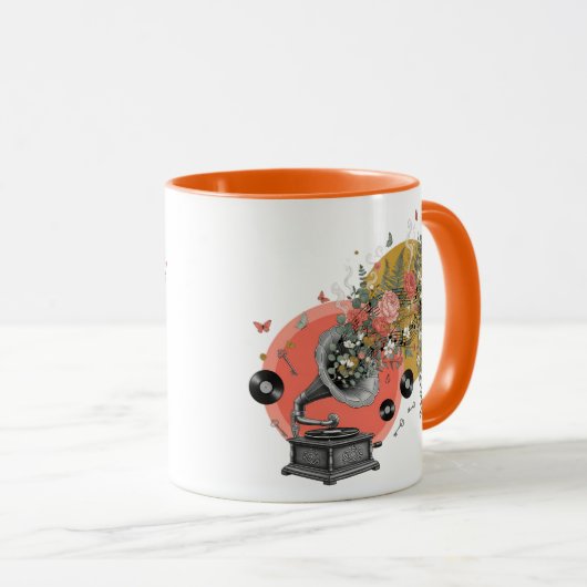 Vintag Melody Garden Tasse (VorderseiteRechts)