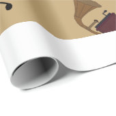 Vintag Melody Gramophone Music Pattern Geschenkpapier (Rolleneckpunkt)