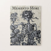 Vintag Memento Mori Skeleton Puzzle (Vertikal)