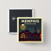 Vintag Memphis Tennessee Button (Vorne & Hinten)