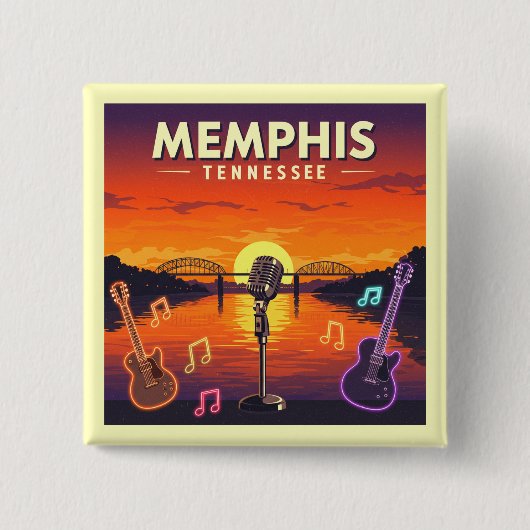 Vintag Memphis Tennessee Button (Vorderseite)