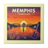 Vintag Memphis Tennessee Fliese (Vorderseite)