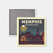 Vintag Memphis Tennessee Magnet (Vorderseite/Rückseite)