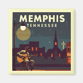 Vintag Memphis Tennessee Magnet (Vorne)
