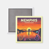 Vintag Memphis Tennessee Magnet (Vorderseite/Rückseite)
