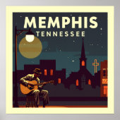 Vintag Memphis Tennessee Poster (Vorne)