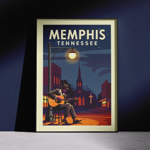 Vintag Memphis Tennessee Poster