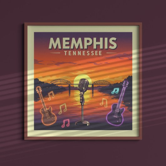 Vintag Memphis Tennessee Poster