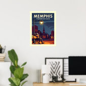 Vintag Memphis Tennessee Poster (Heimbüro)