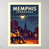 Vintag Memphis Tennessee Poster (Vorne)