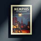 Vintag Memphis Tennessee Postkarte